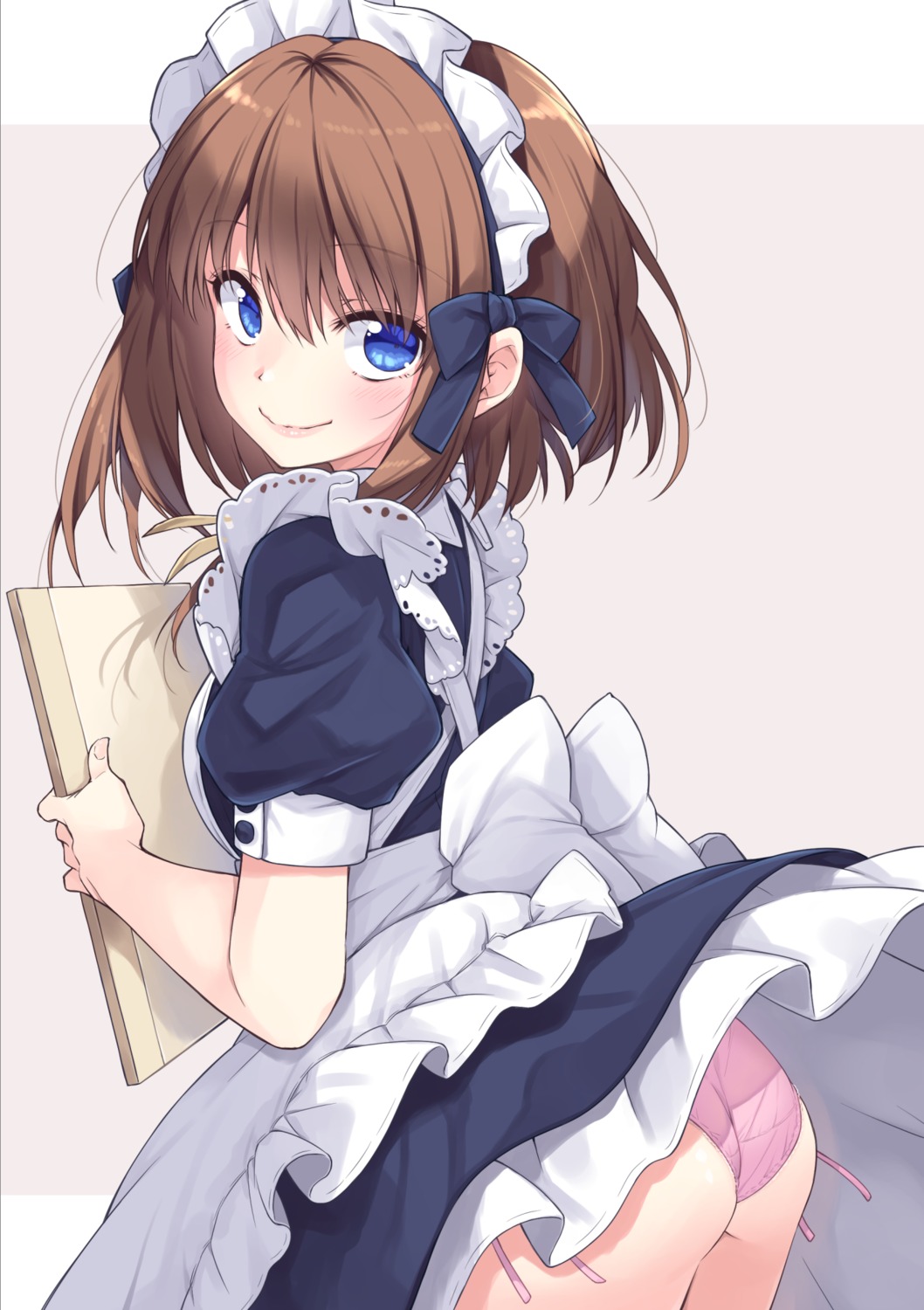 ass ina_(inadahime) maid pantsu skirt_lift string_panties thong