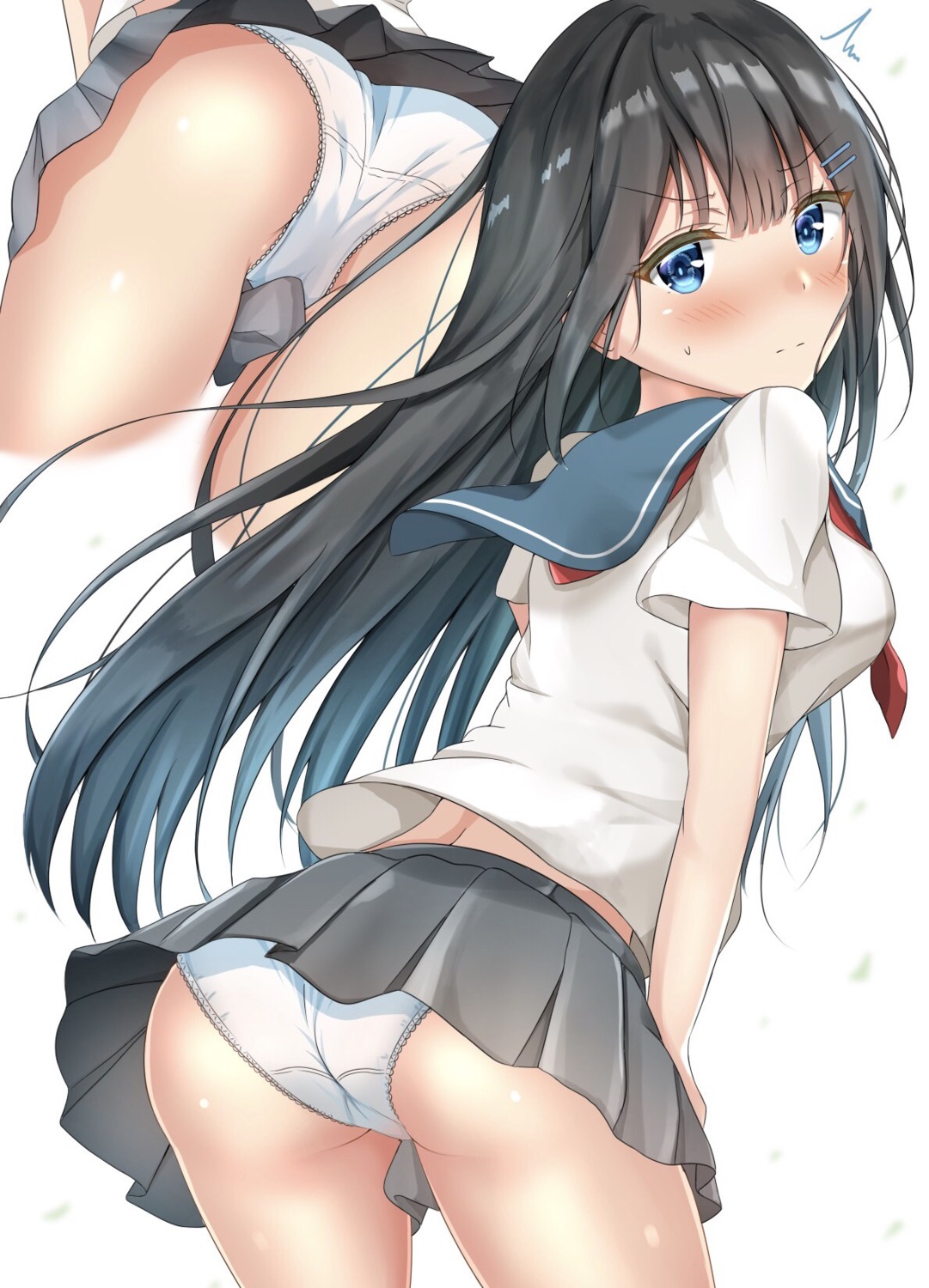 ass pantsu seifuku skirt_lift sunpe