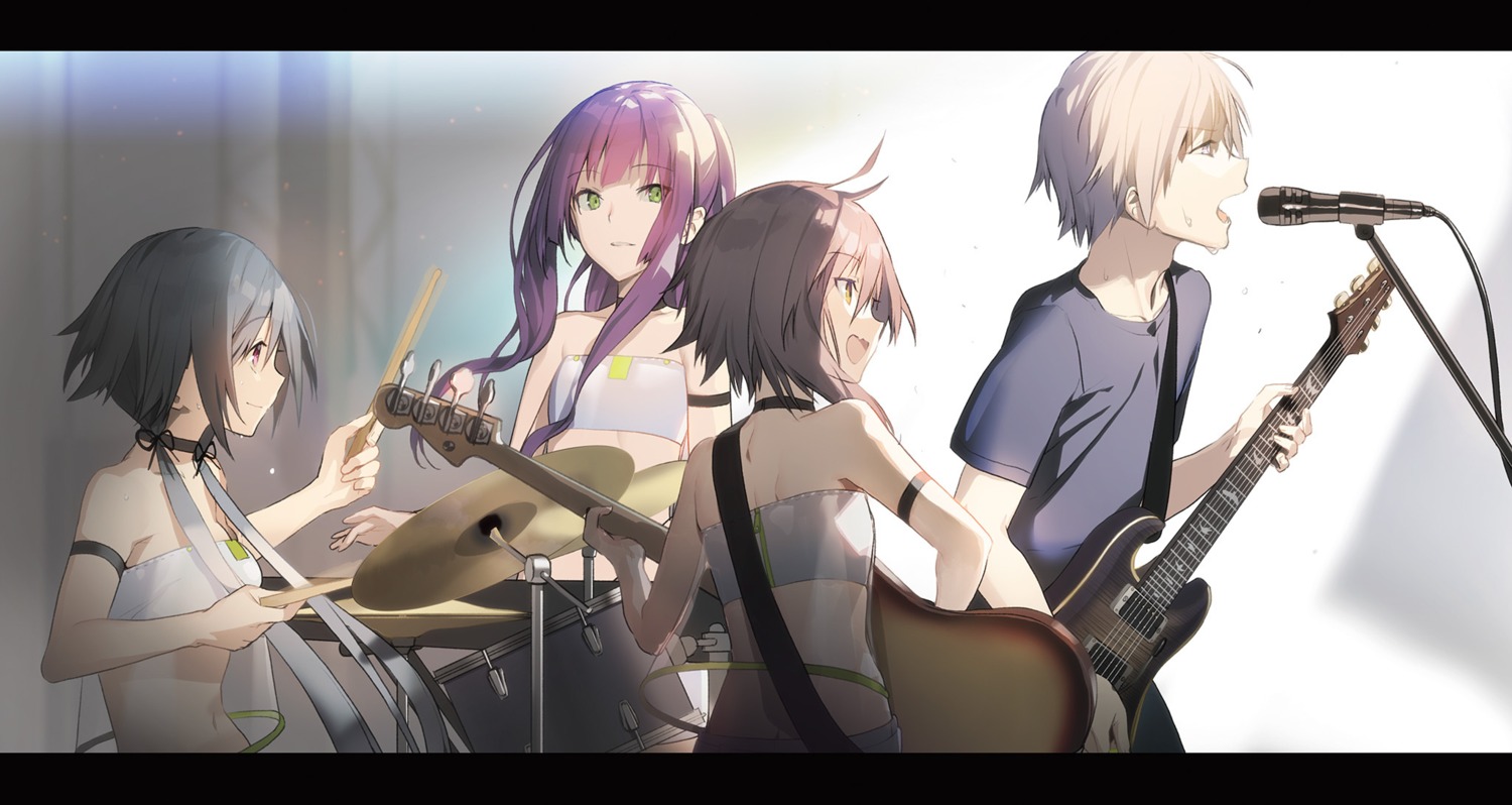 akinashi_yuu guitar kudou_akane murase_makoto paradise_noise saejima_rinko yurisaka_shizuki