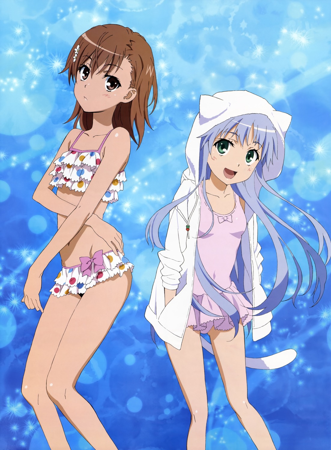 animal_ears bikini detexted gekijouban_to_aru_majutsu_no_index imoto_yuki index misaka_mikoto nekomimi swimsuits tail to_aru_kagaku_no_railgun to_aru_majutsu_no_index