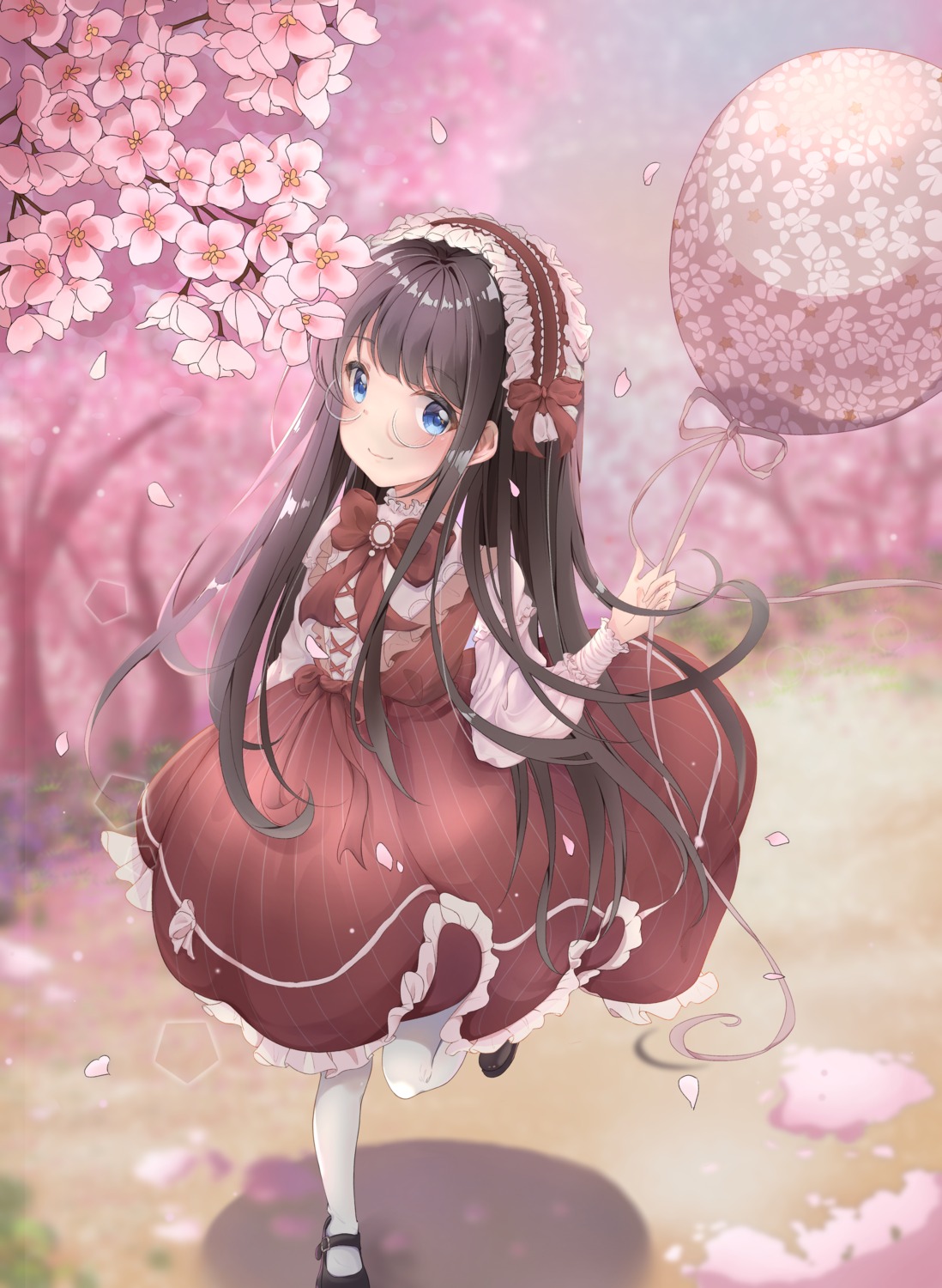 dress lolita_fashion megane nayuuchan pantyhose skirt_lift