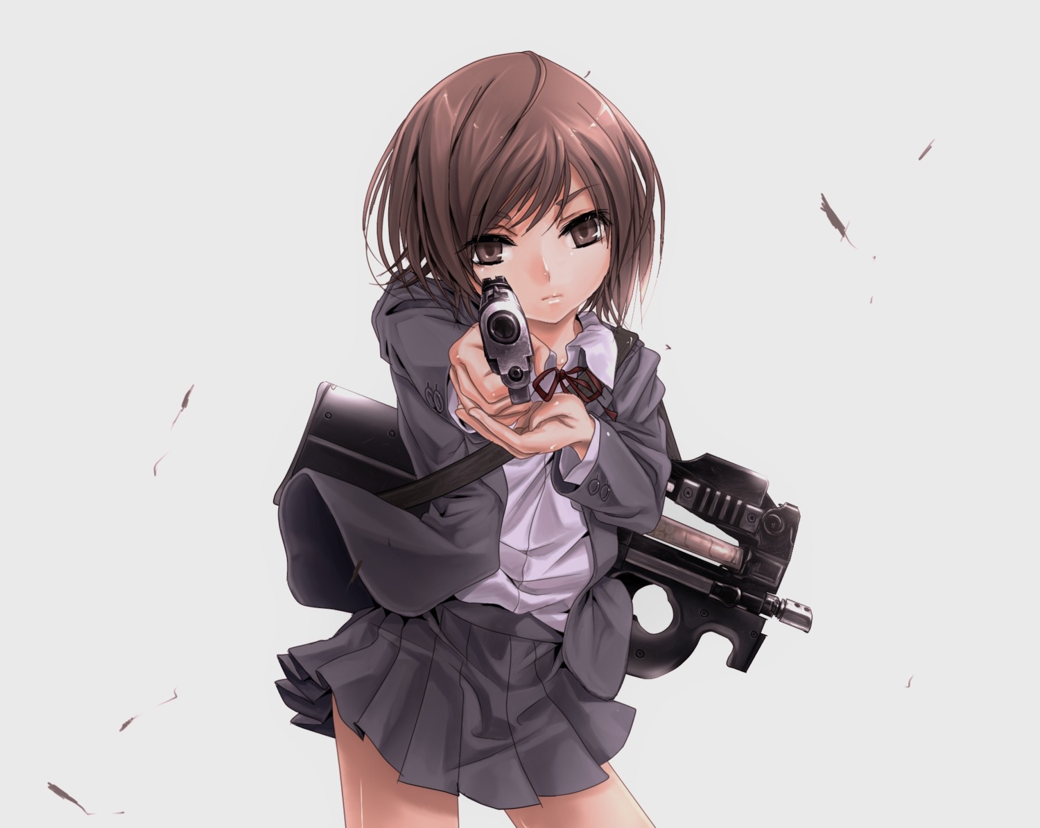gun gunslinger_girl henrietta_(gunslinger_girl) seifuku terabyte_(rook777)