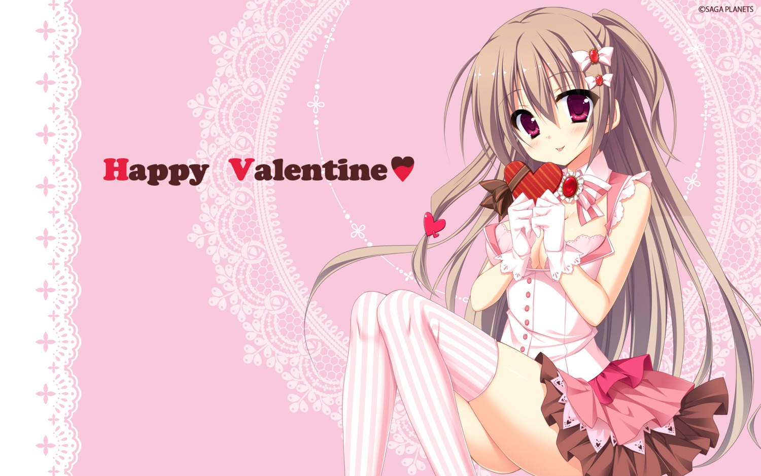 karumaruka_circle matsumiya_kiseri narumi_an saga_planets thighhighs valentine wallpaper