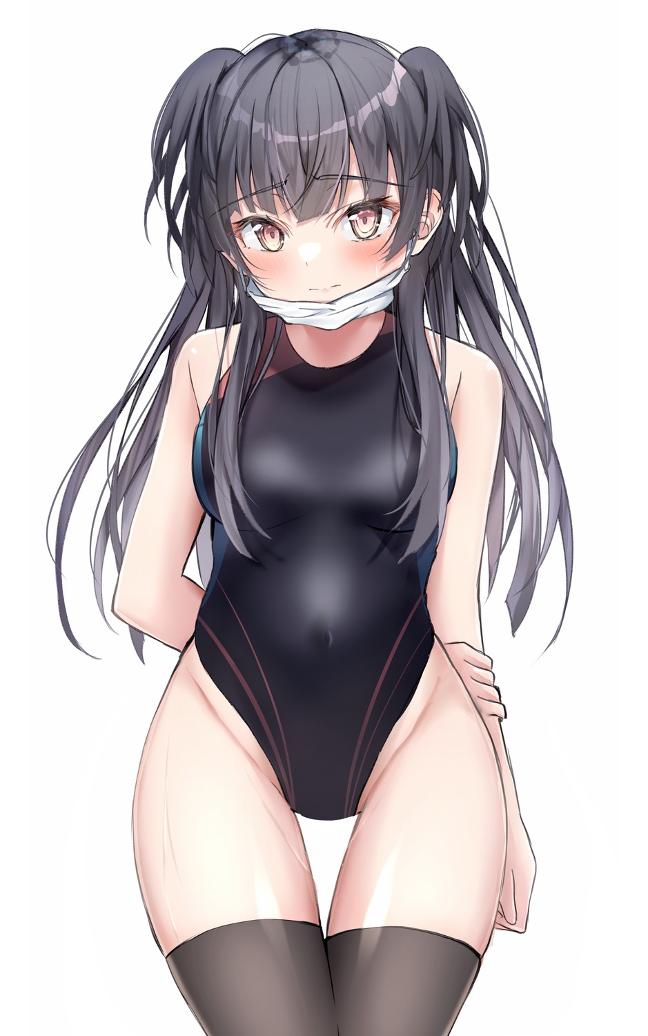 mayuzumi_fuyuko swimsuits the_idolm@ster the_idolm@ster_shiny_colors thighhighs yzk_knmn