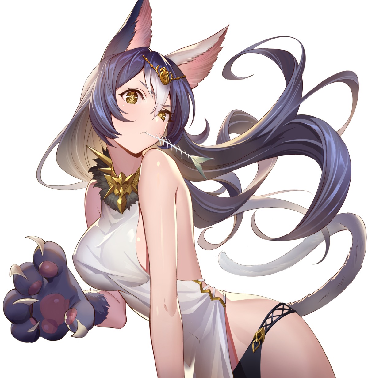 animal_ears no_bra pantsu tail teffish