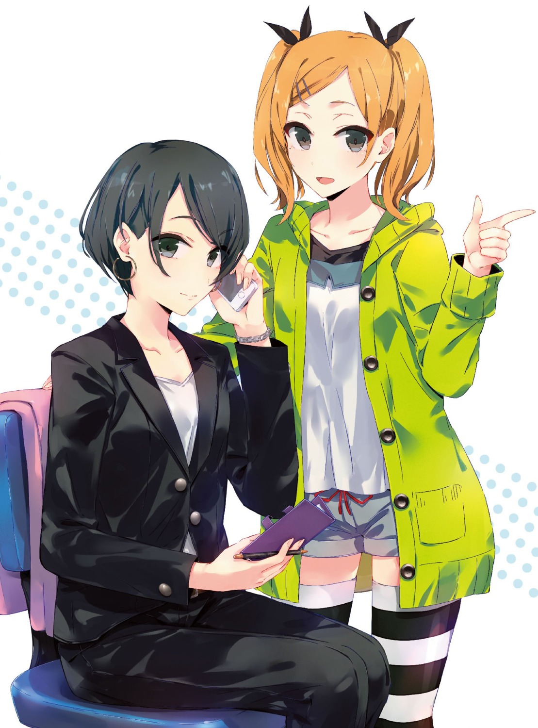 disc_cover okitsu_yuka ponkan_8 shirobako thighhighs yano_erika