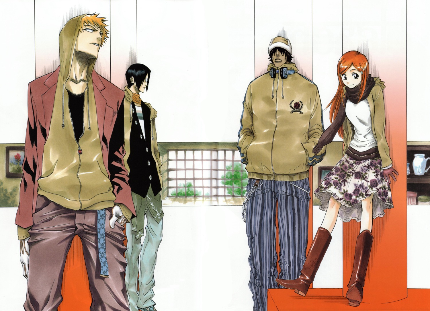 bleach inoue_orihime kubo_tite kurosaki_ichigo uryuu_ishida yasutora_sado