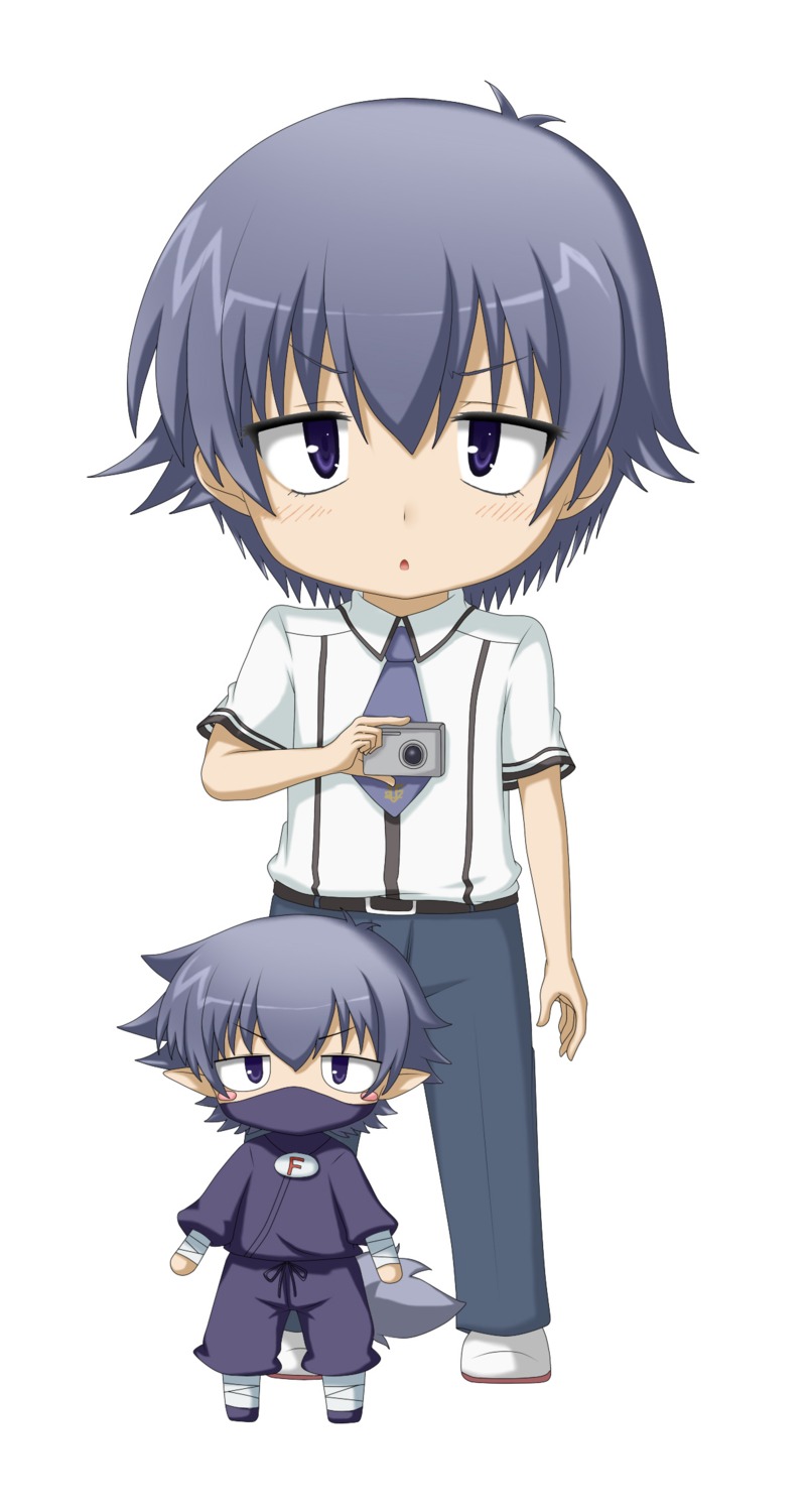 baka_to_test_to_shoukanjuu chibi kuena male tsuchiya_kouta