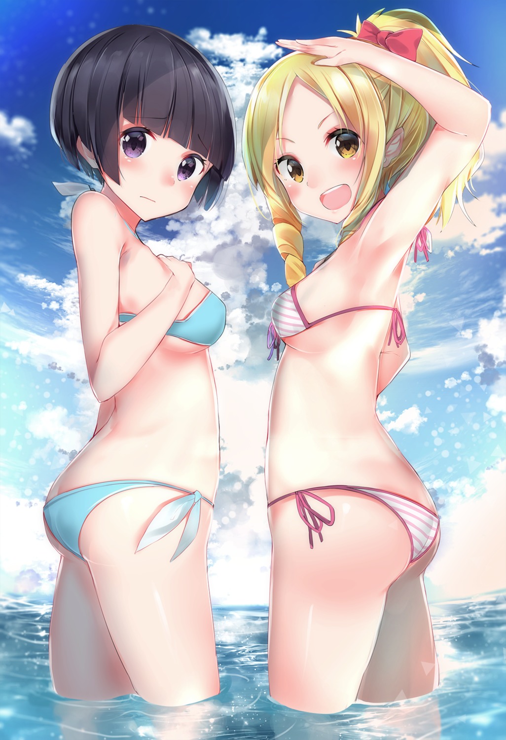 ass bikini eromanga-sensei neku_(neku_draw) pointy_ears senju_muramasa swimsuits wet yamada_elf