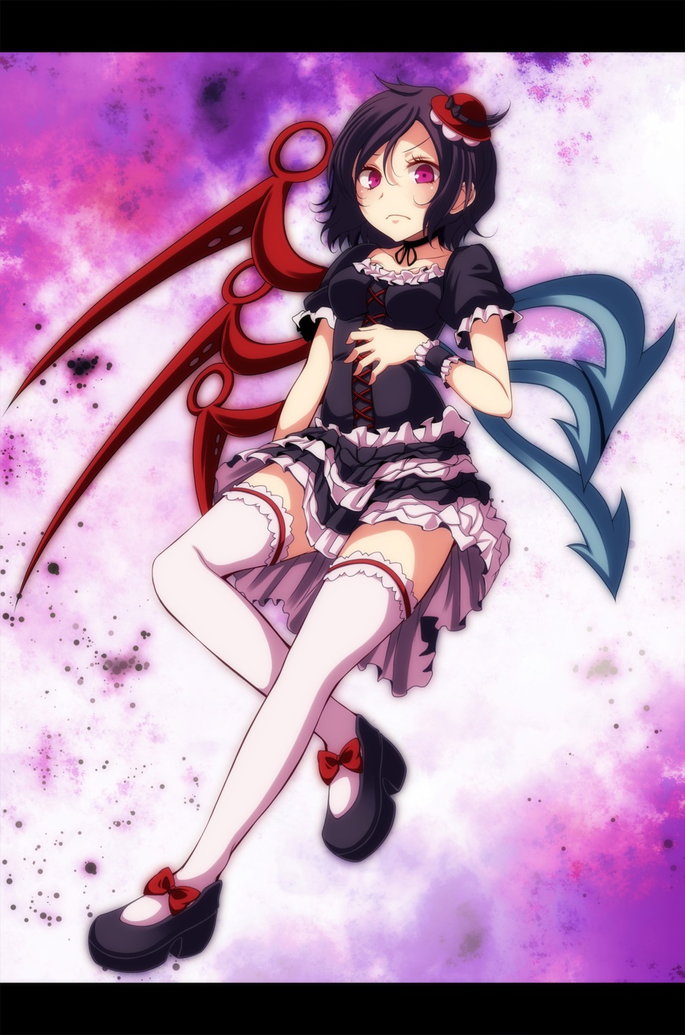 houjuu_nue s-syogo thighhighs touhou wings