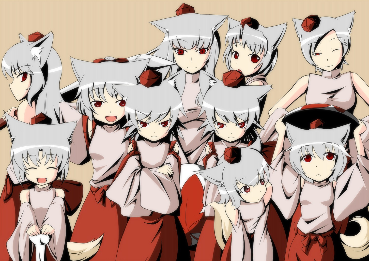 animal_ears inubashiri_momiji tail tamakko touhou