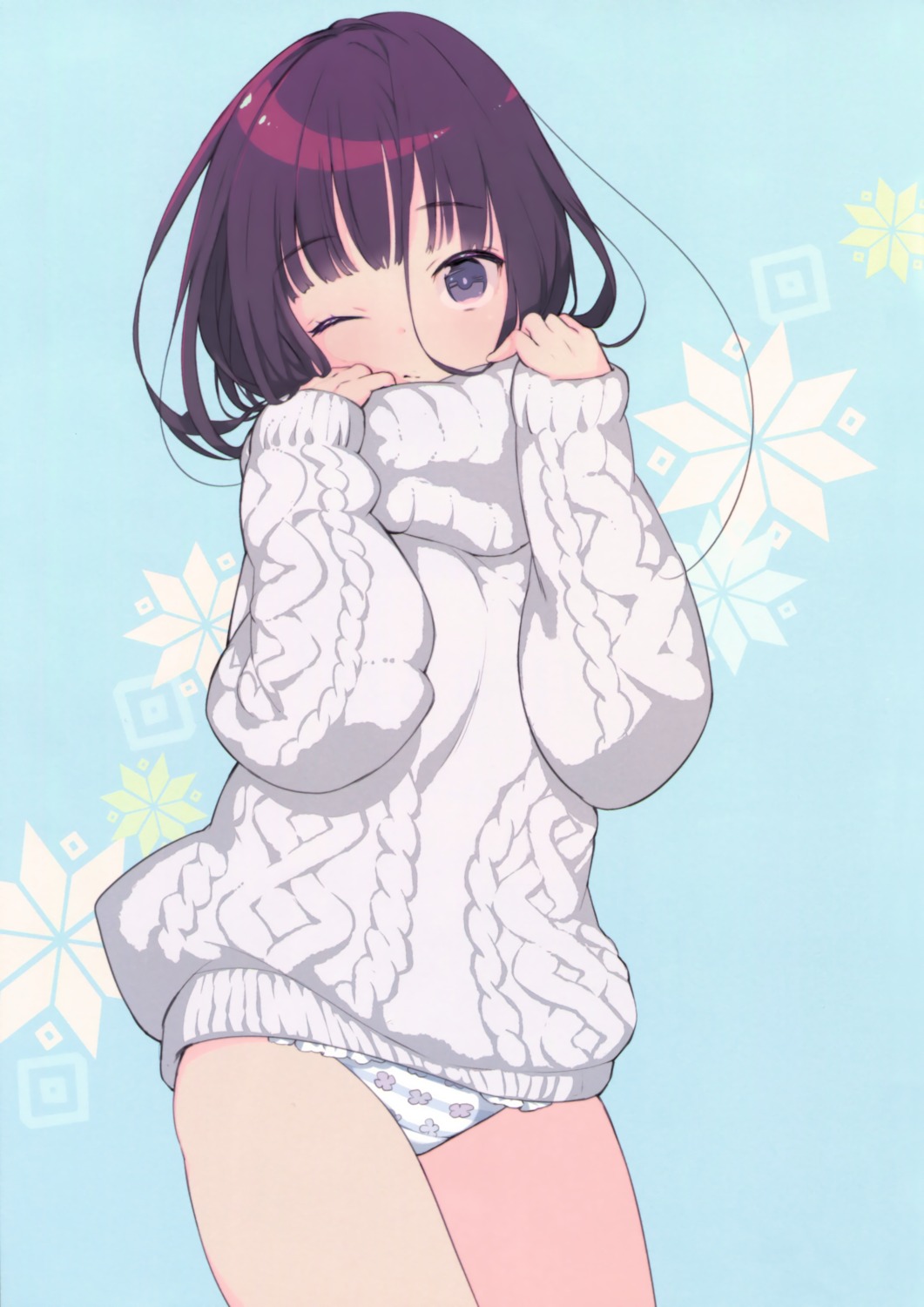 canvas gin_(oyoyo) pantsu shimapan sweater