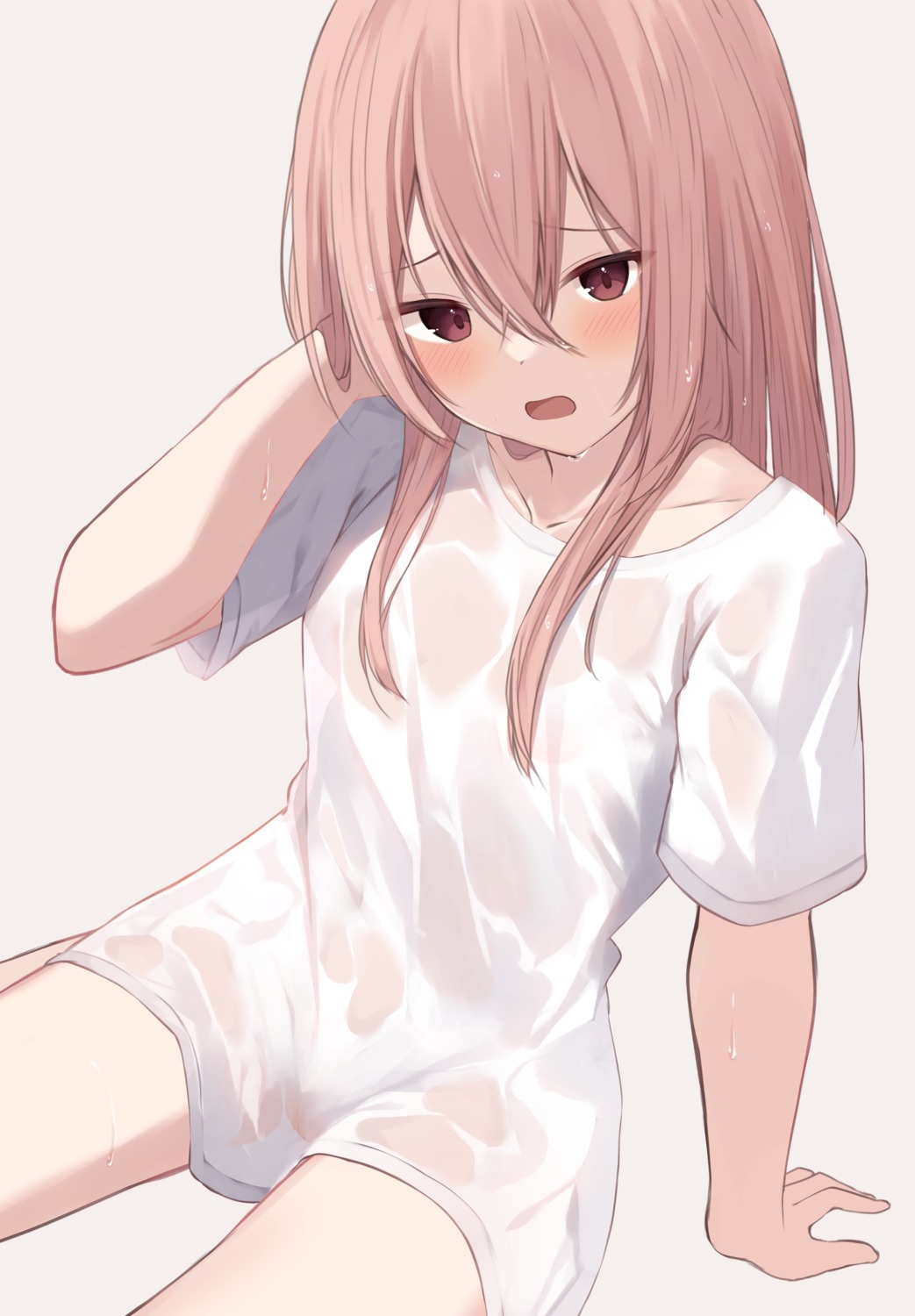 bottomless inui_sajuna loli memekko no_bra see_through sono_bisque_doll_wa_koi_wo_suru wet wet_clothes