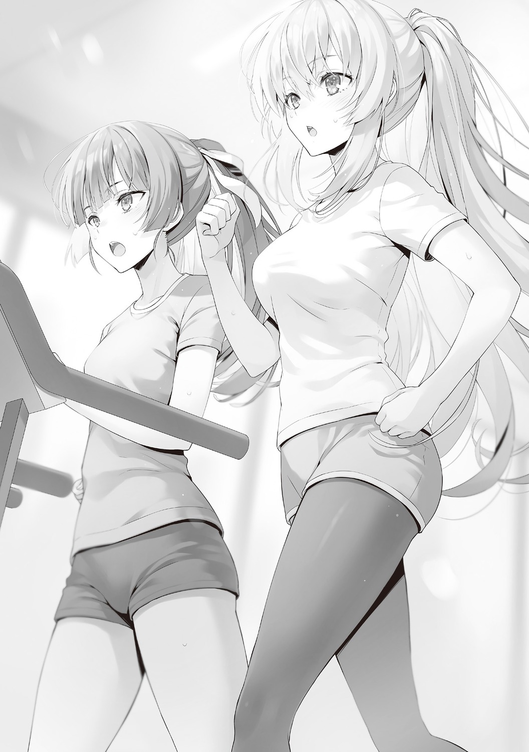 gym_uniform ichinose_honami monochrome pantyhose tomose_shunsaku youkoso_jitsuryoku_shijou_shugi_no_kyoushitsu_e