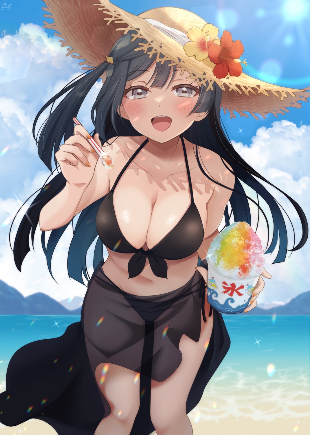 bikini love_live!_nijigasaki_high_school_idol_club pukonuu see_through swimsuits yuuki_setsuna