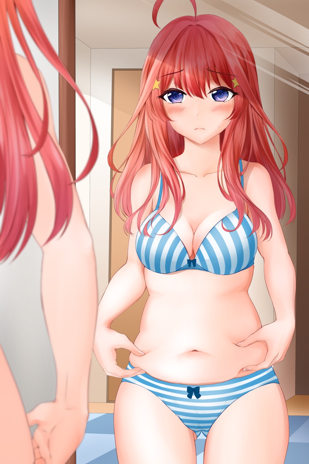 5-toubun_no_hanayome bra cleavage nakano_itsuki pantsu shimapan umino_haruka_(harukaumino6)