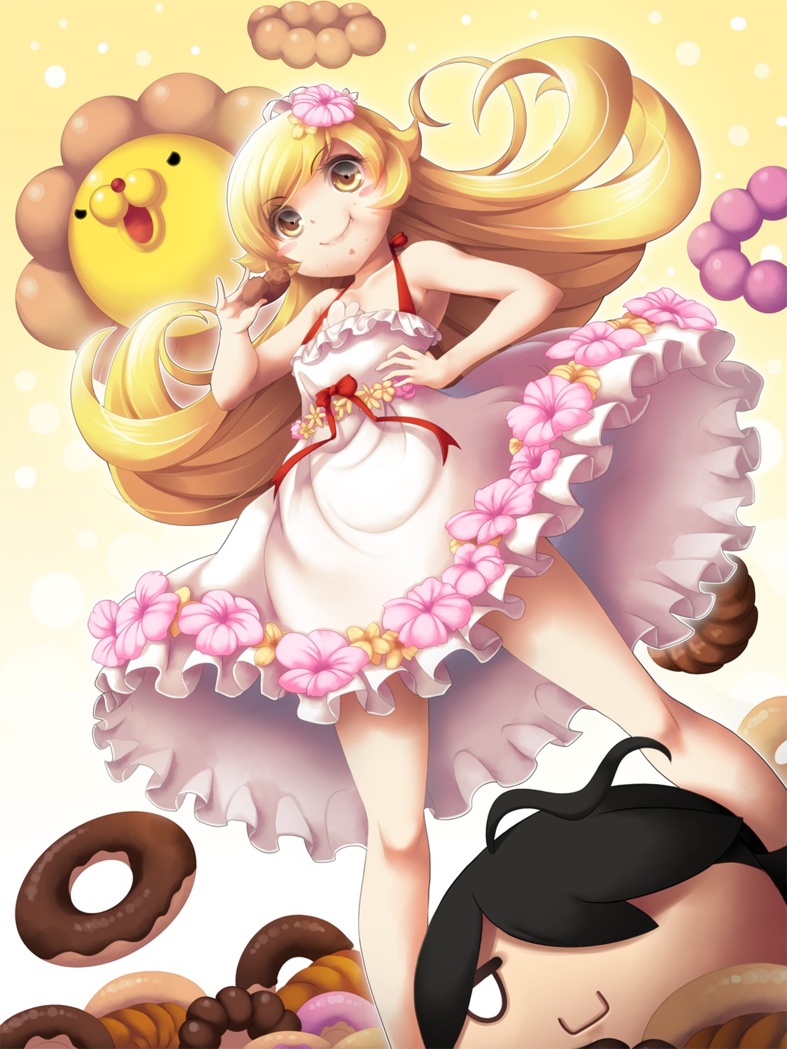 araragi_koyomi bakemonogatari dress koflif koyomi monogatari_(series) oshino_shinobu