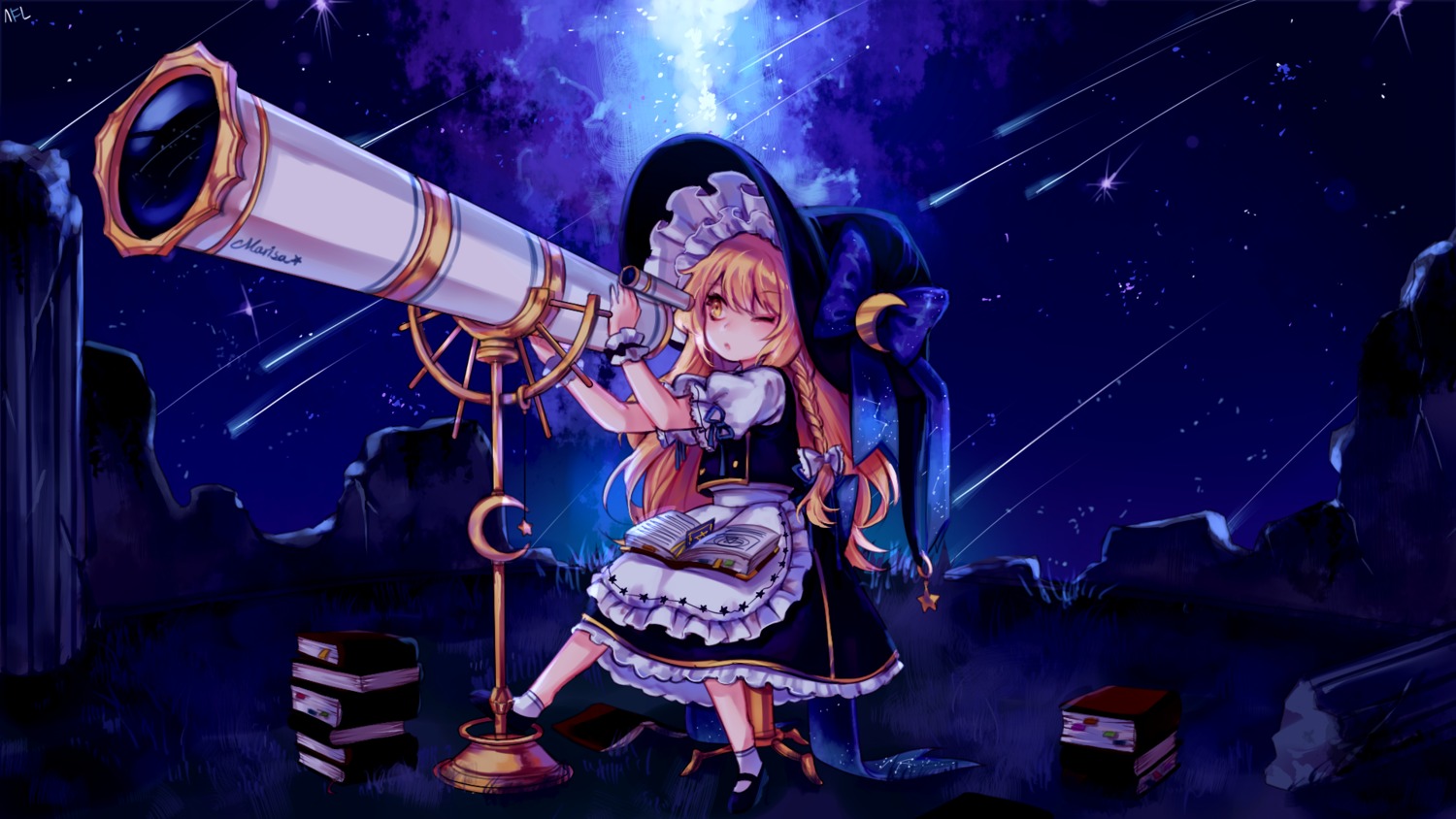 kirisame_marisa tis_(shan0x0shan) touhou wallpaper witch