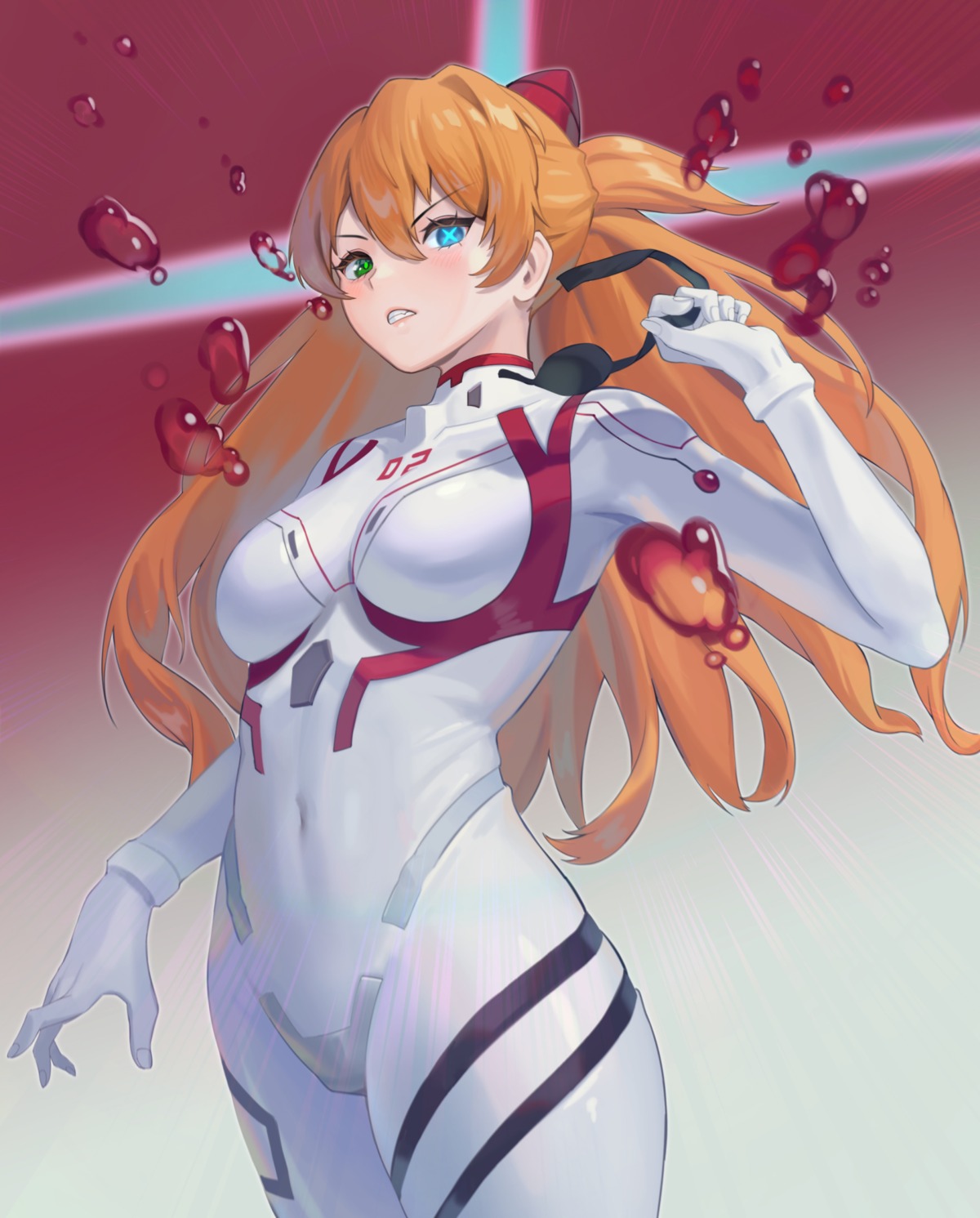 bodysuit heterochromia moonandmist neon_genesis_evangelion souryuu_asuka_langley