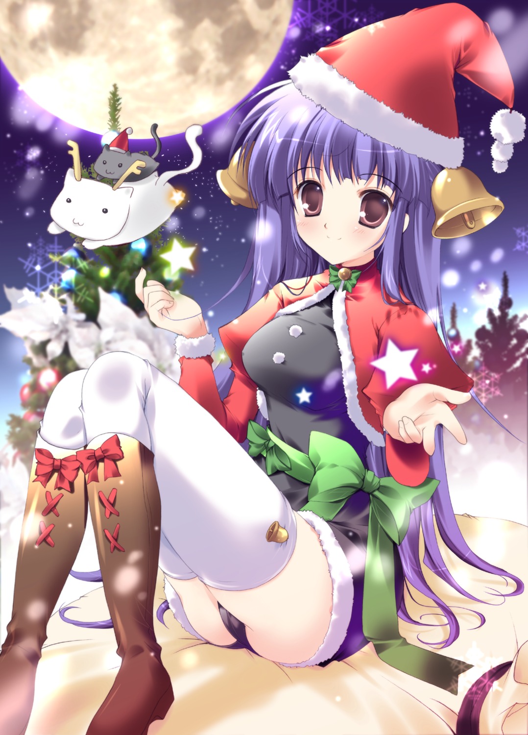 cameltoe christmas mikeou neko pantsu pink_chuchu thighhighs