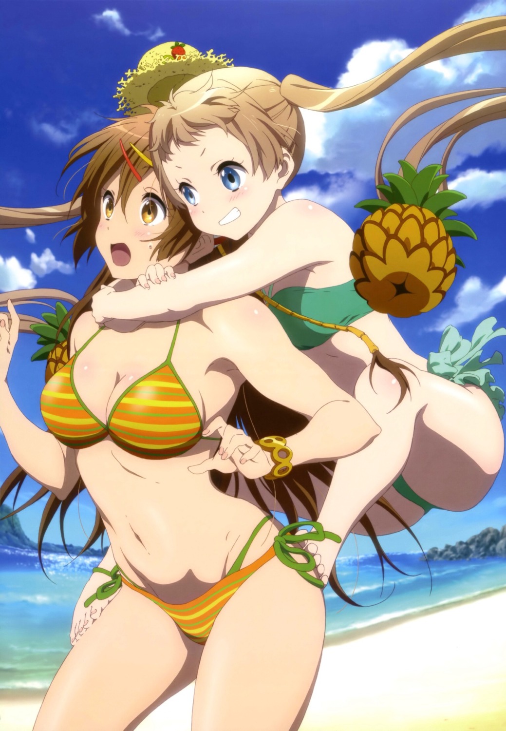 bikini chuunibyou_demo_koi_ga_shitai! cleavage dekomori_sanae nibutani_shinka satou_tatsuya swimsuits