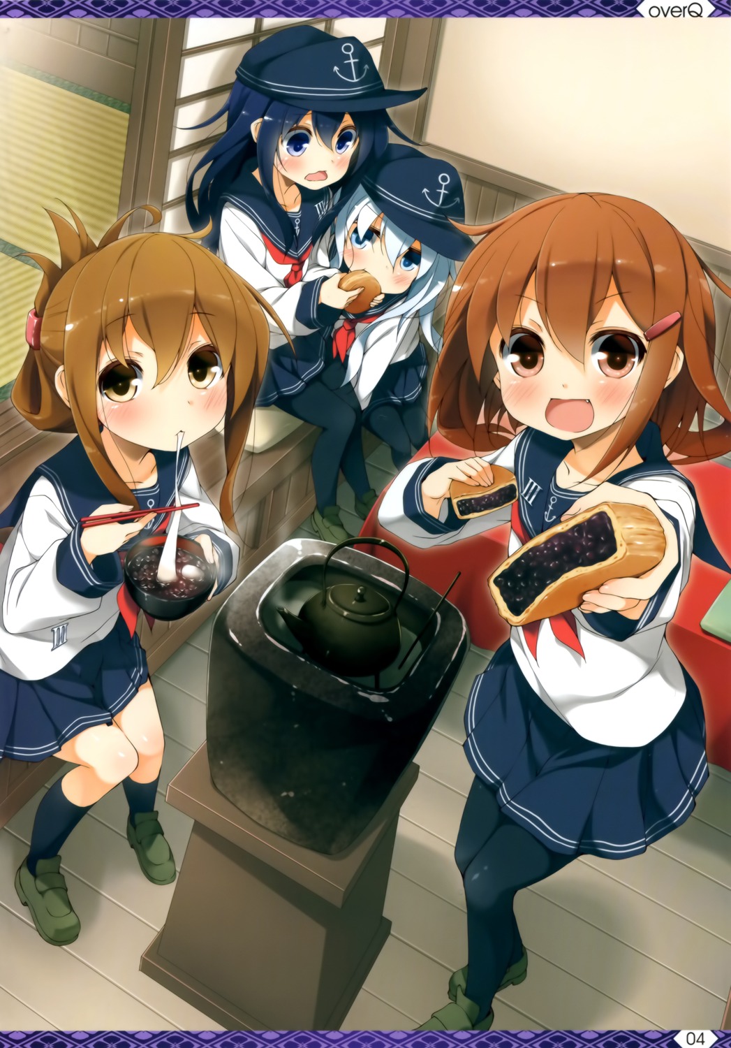 akatsuki_(kancolle) hibiki_(kancolle) ikazuchi_(kancolle) inazuma_(kancolle) kantai_collection pantyhose seifuku yume_no_owari