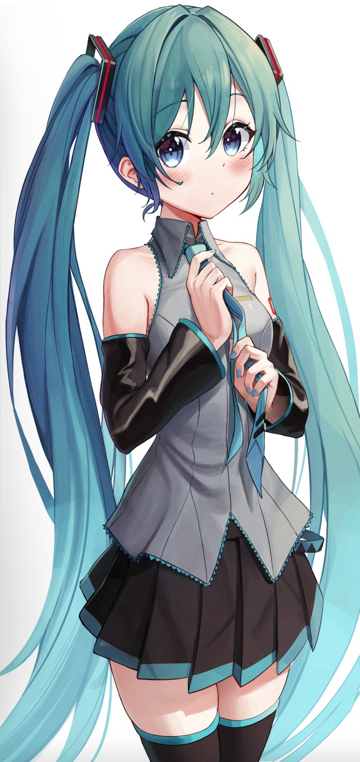 bibboss39 hatsune_miku tattoo thighhighs vocaloid