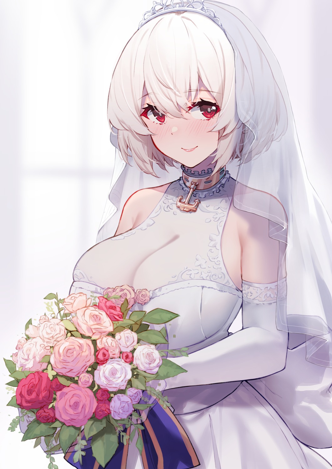 azur_lane dress kimi_tsuru see_through sirius_(azur_lane) wedding_dress