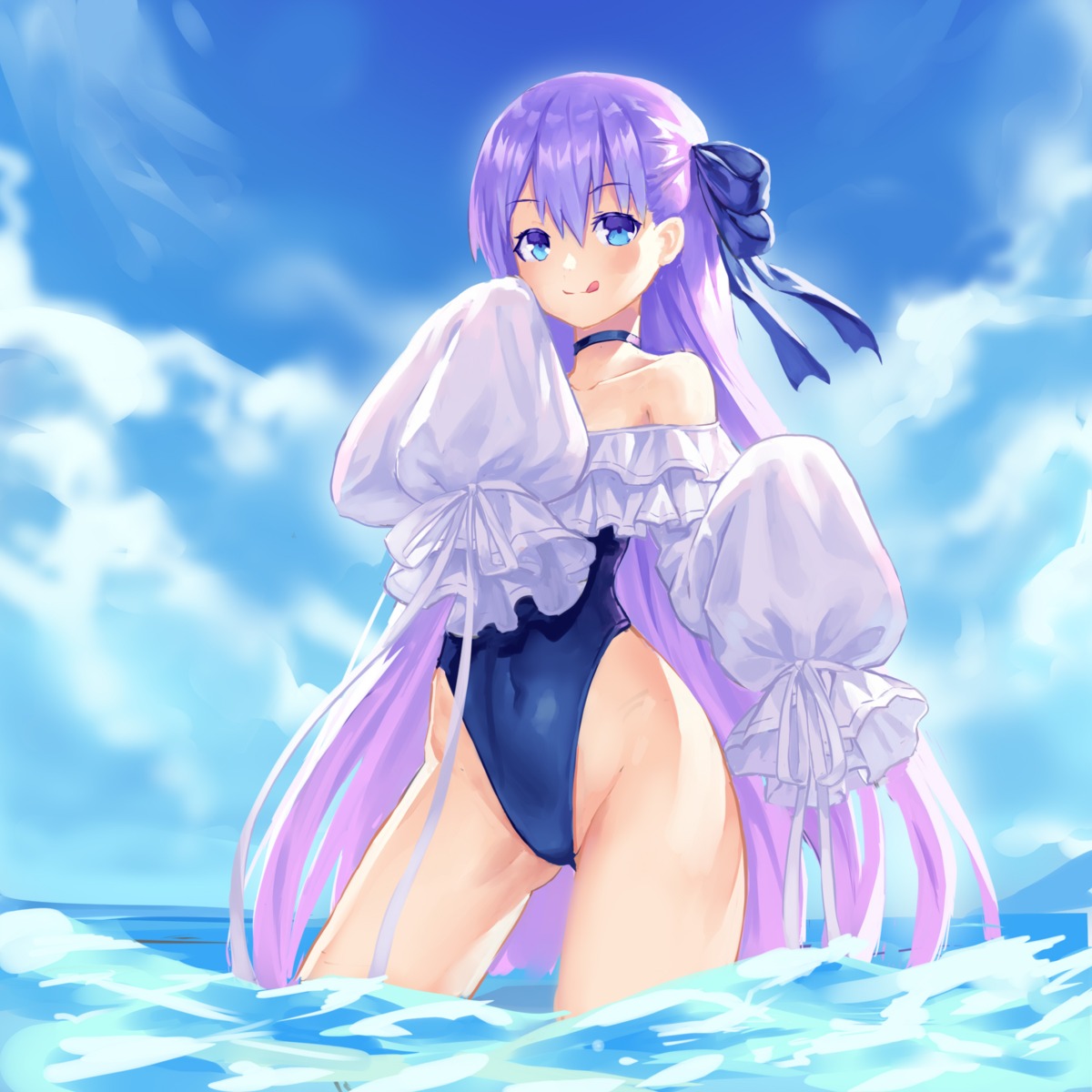 777_(pixiv16166828) fate/grand_order meltryllis swimsuits wet