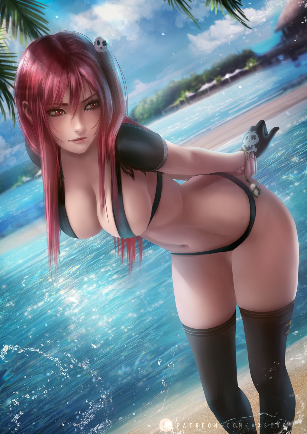 axsens bikini dead_or_alive honoka_(doa) swimsuits thighhighs