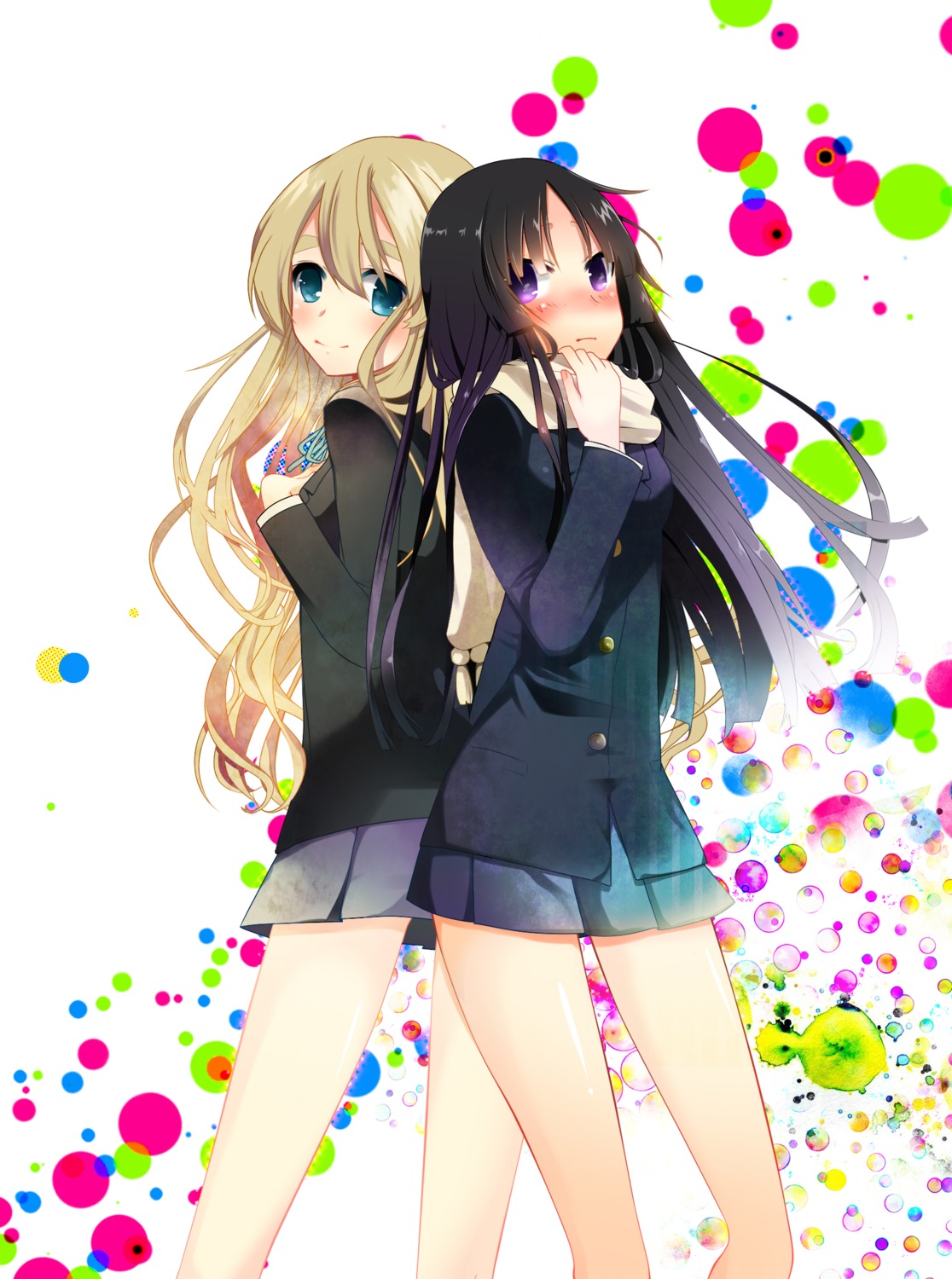 akiyama_mio k-on! kotobuki_tsumugi seifuku temari_(artist)