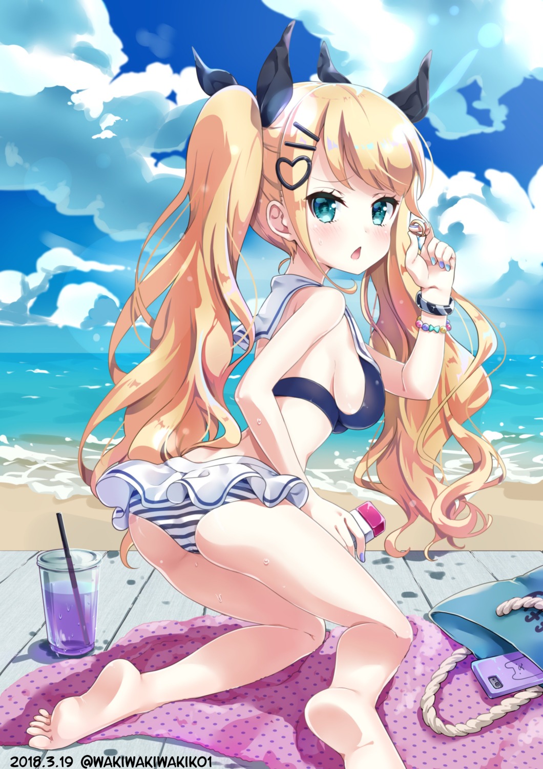 ass bikini feet swimsuits waki_(pixiv2609622)