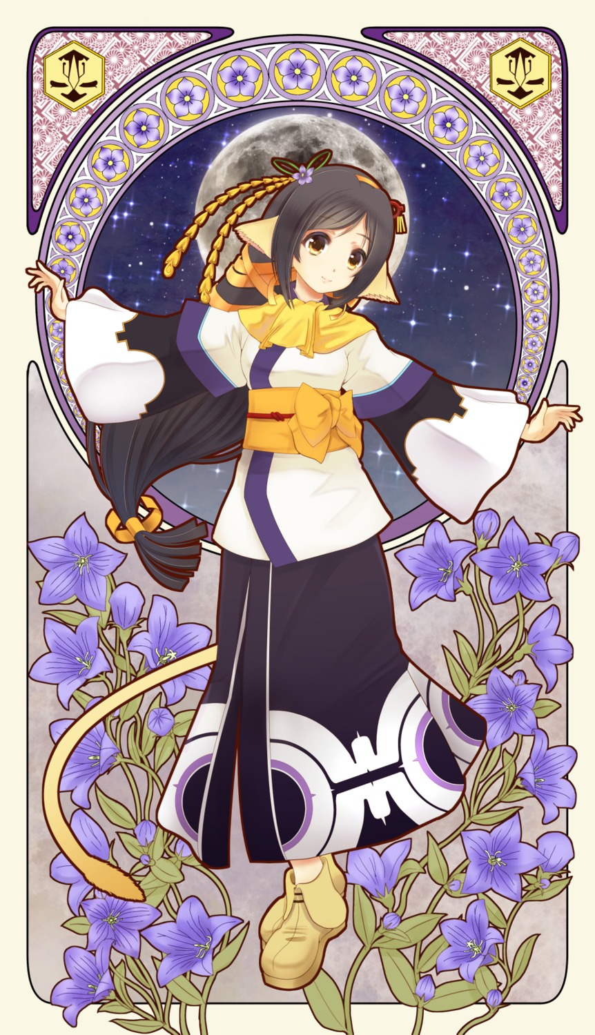 animal_ears asian_clothes kuon_(utawarerumono) tail telaform utawarerumono utawarerumono_itsuwari_no_kamen