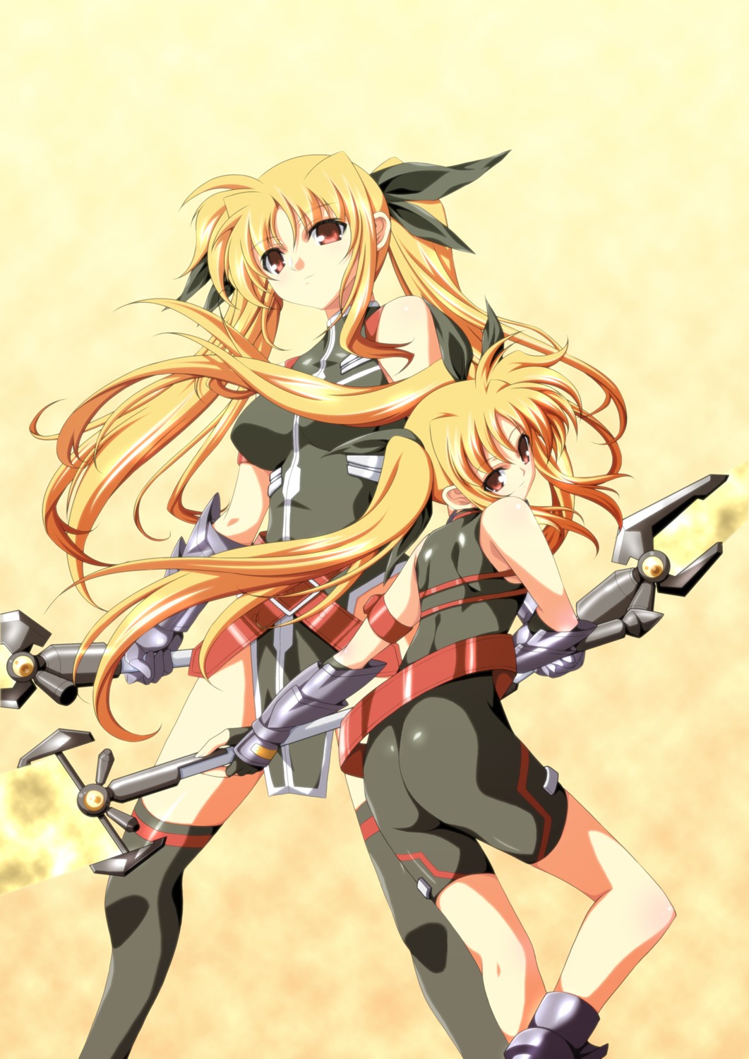 fate_testarossa ka2 mahou_shoujo_lyrical_nanoha mahou_shoujo_lyrical_nanoha_strikers sword thighhighs