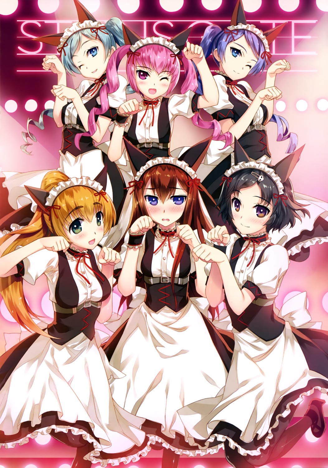 animal_ears faris_nyanyan fujima_takuya maid makise_kurisu shiina_mayuri steins;gate urushibara_luka