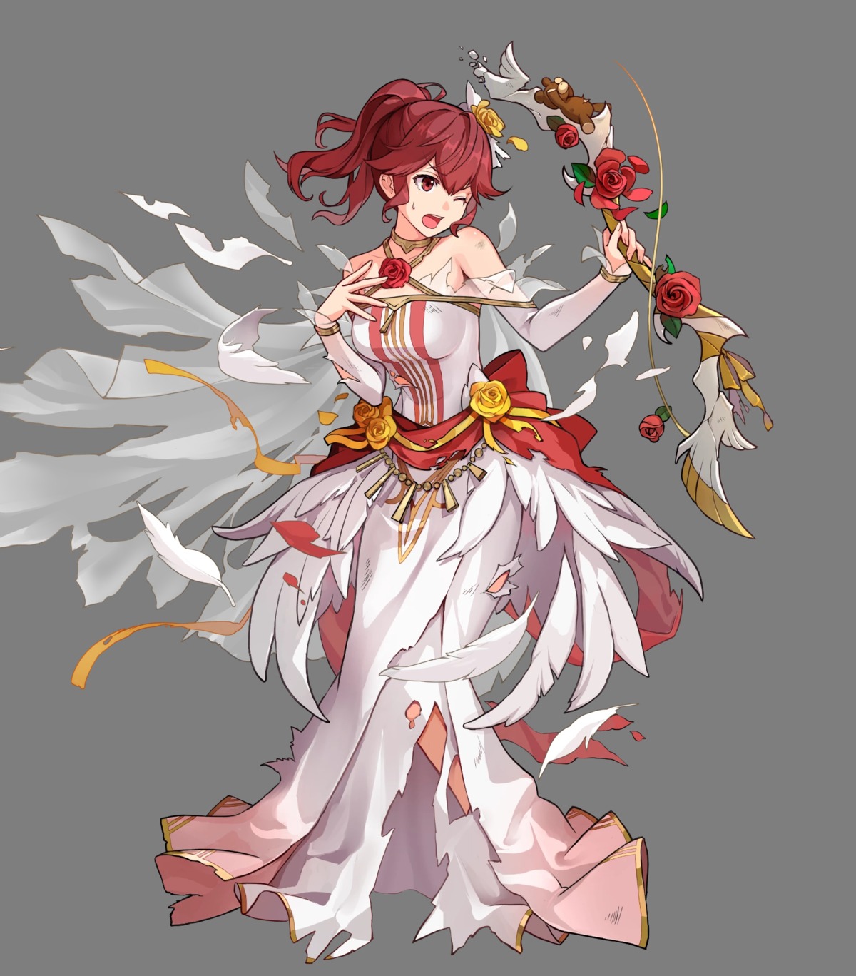 anna_(fire_emblem) dress fire_emblem fire_emblem_kakusei konfuzi_kokon nintendo see_through torn_clothes weapon wedding_dress