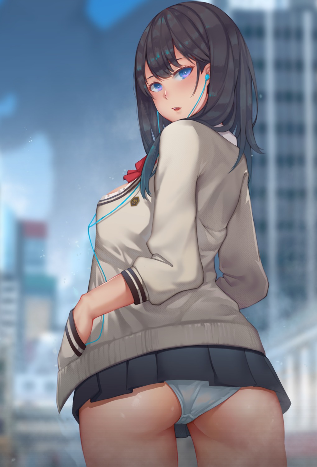 ass cameltoe ctrlz77 headphones pantsu seifuku ssss.gridman sweater takarada_rikka