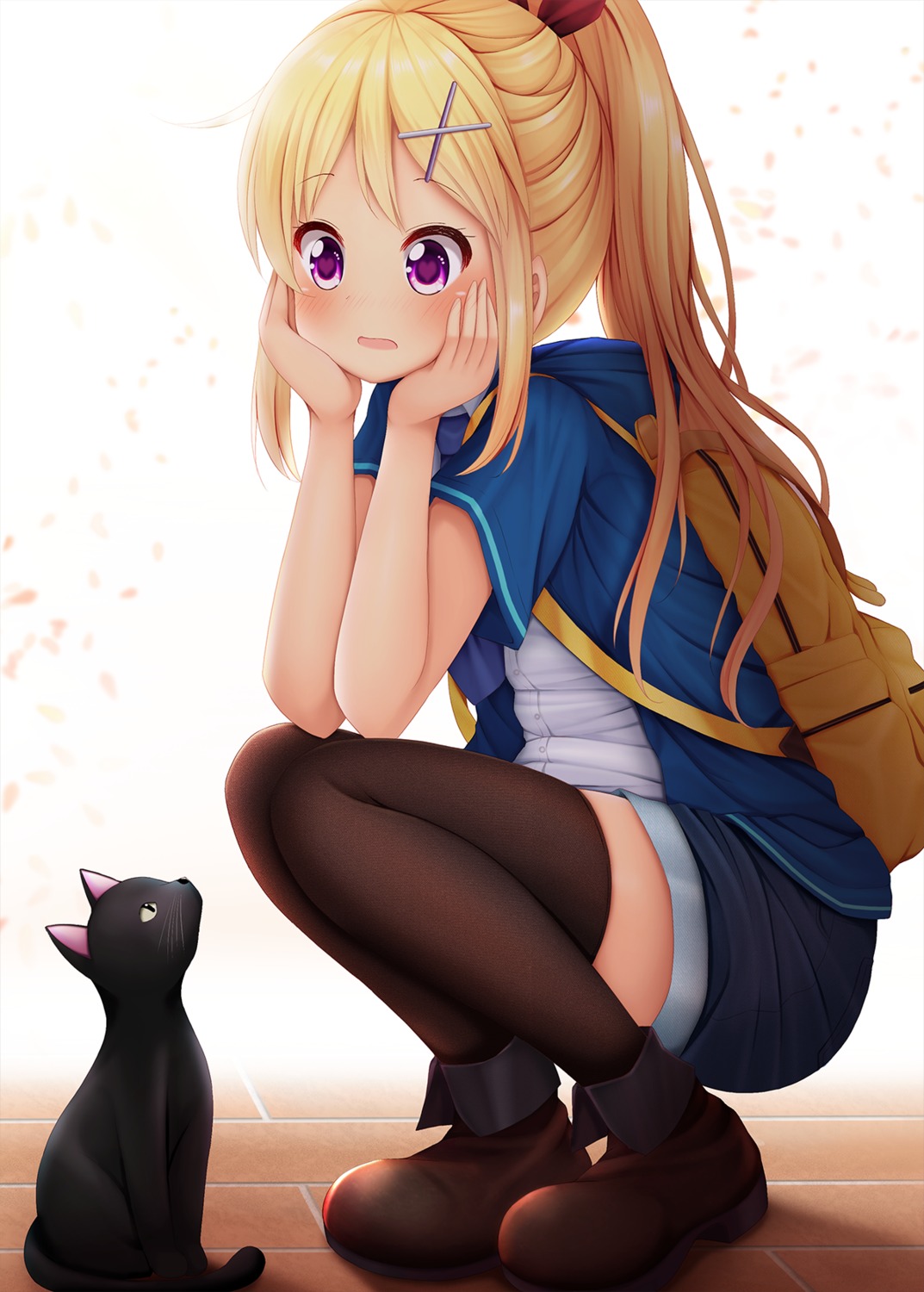 kin'iro_mosaic kujou_karen minato_ojitan neko thighhighs