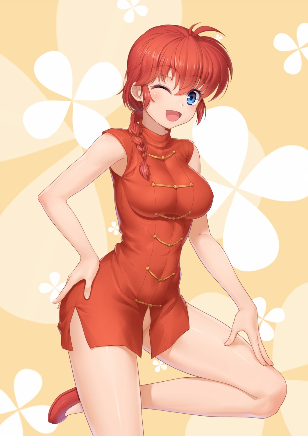 anarchojs chinadress genderswap nopan ranma_½ saotome_ranma