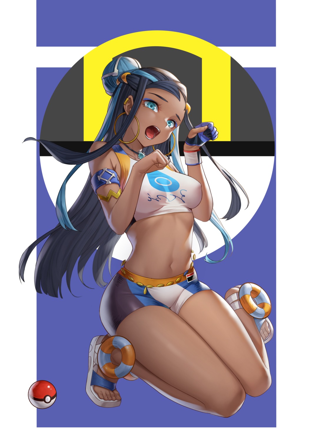 bike_shorts erect_nipples pokemon pokemon_sword_and_shield rurina_(pokemon) yin_lan_xue