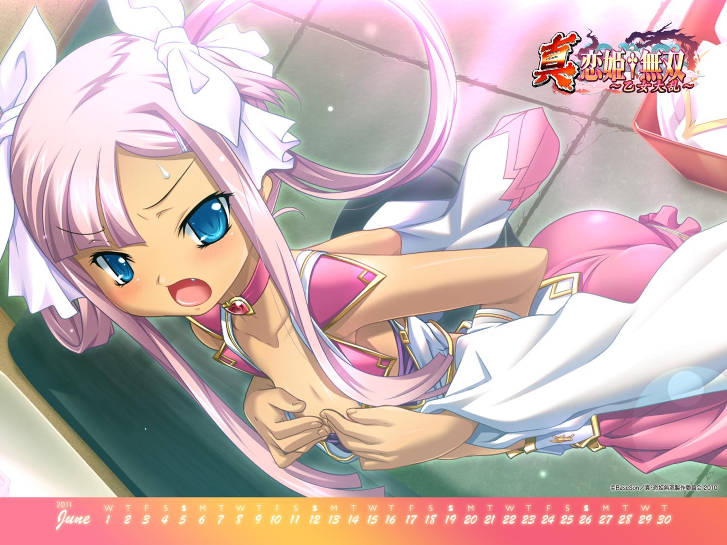 areola calendar hikage_eiji koihime_musou loli shin_koihime_musou sonshoukou wallpaper