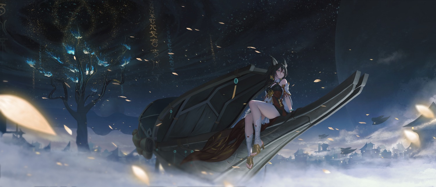 animal_ears heels honkai:_star_rail landscape tingyun zfivez