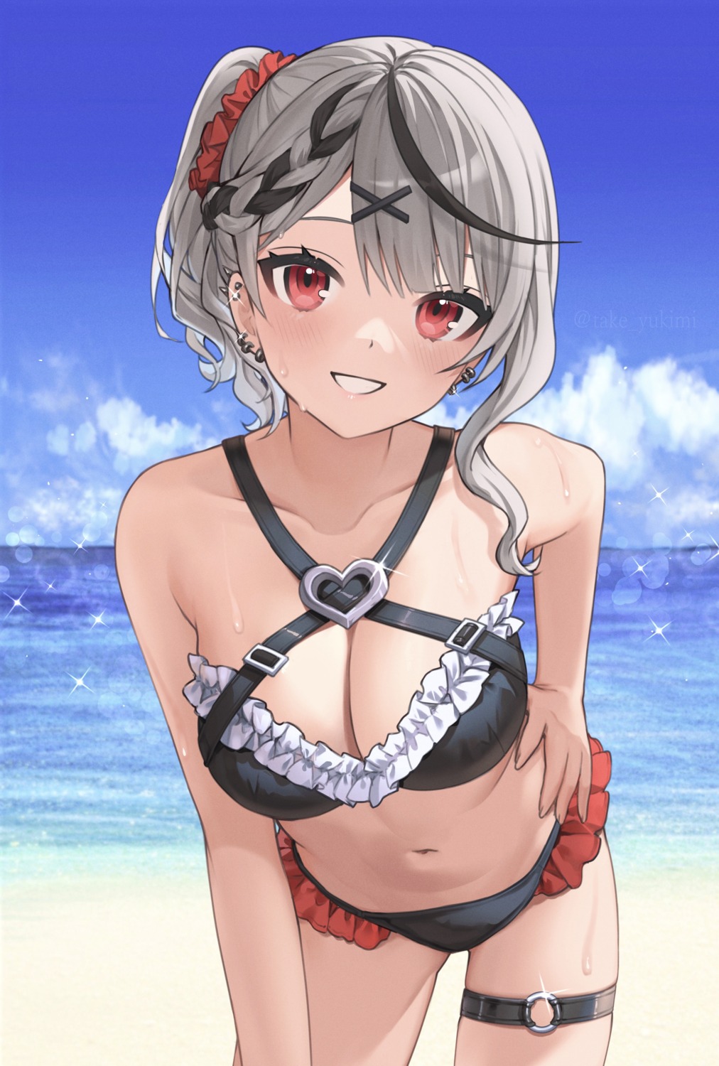 bikini garter hololive sakamata_chloe swimsuits tate_yukimi