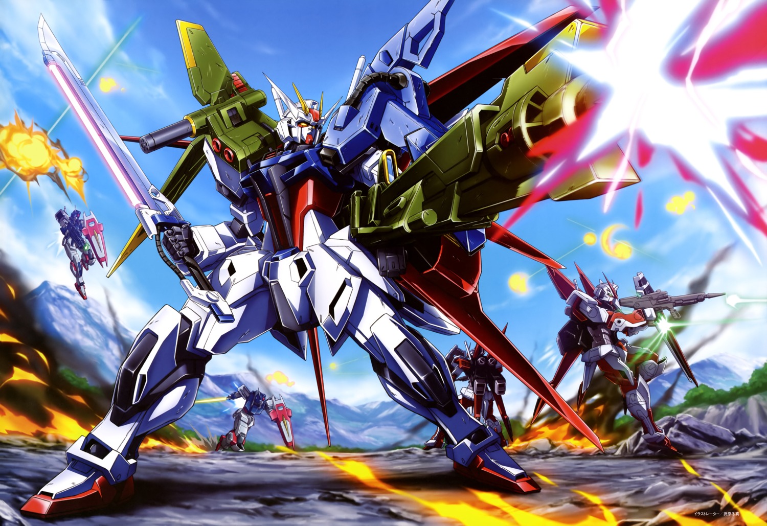 gat-x105_strike gundam gundam_seed perfect_strike_gundam