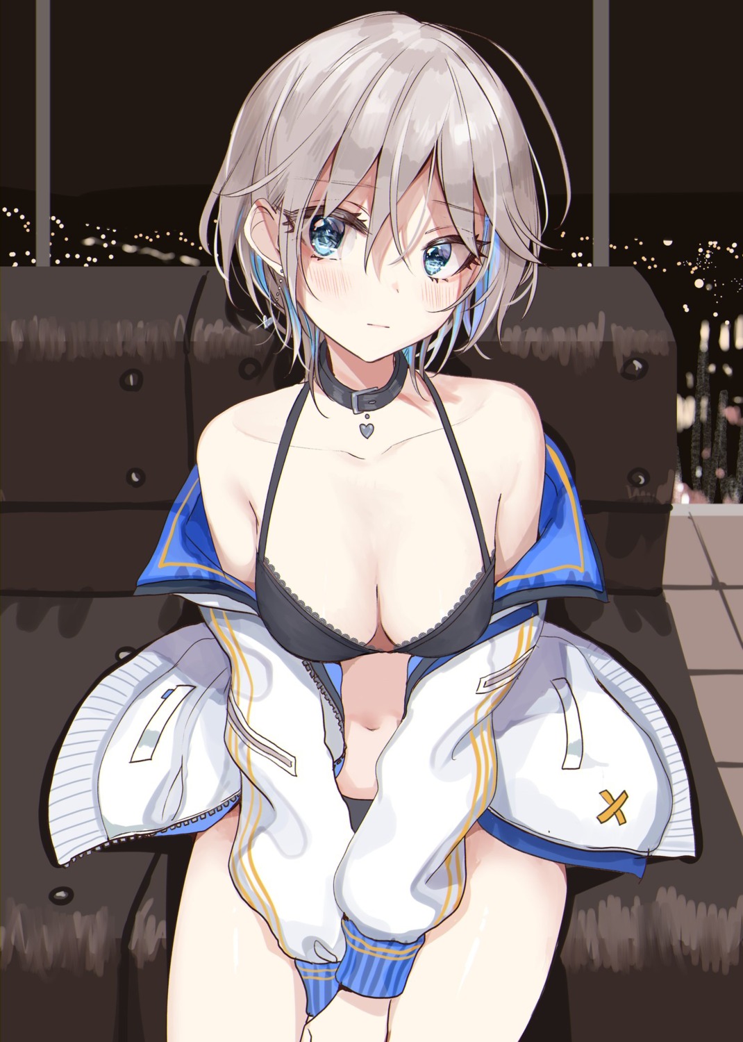 anastasia_(idolm@ster) bra cleavage open_shirt pantsu rum_raisin_(chihiromakita19) the_idolm@ster the_idolm@ster_cinderella_girls