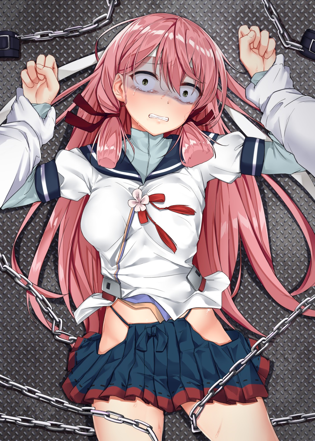 akashi_(kancolle) jack_dempa kantai_collection nopan seifuku