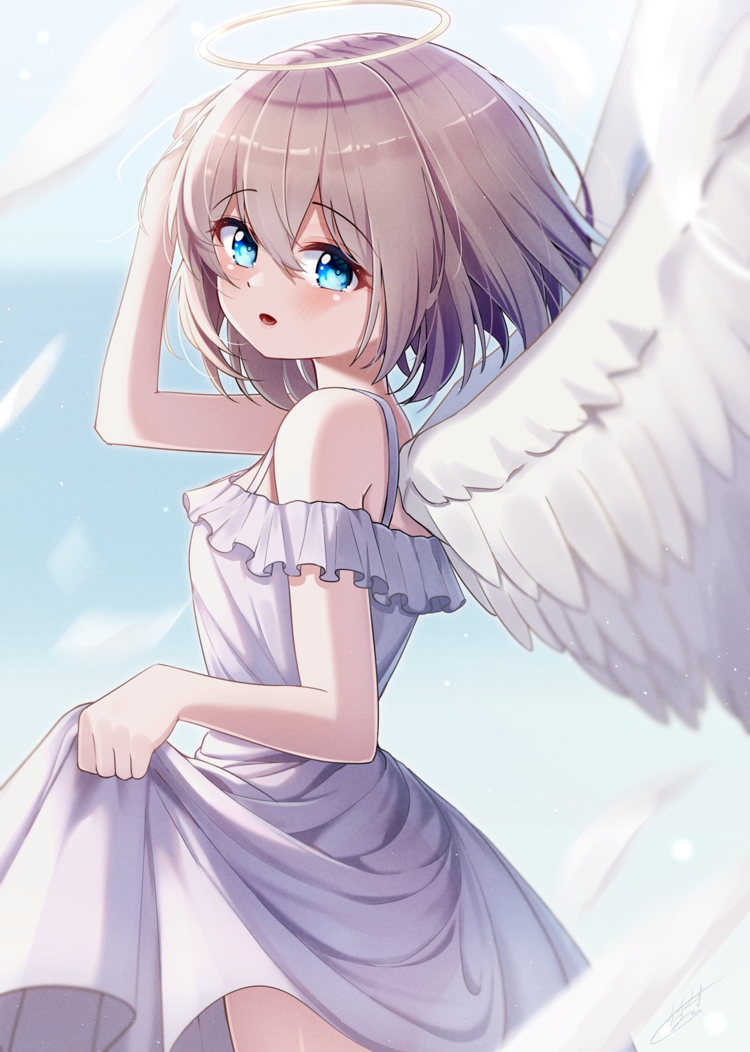 angel dress summer_dress tagme wings