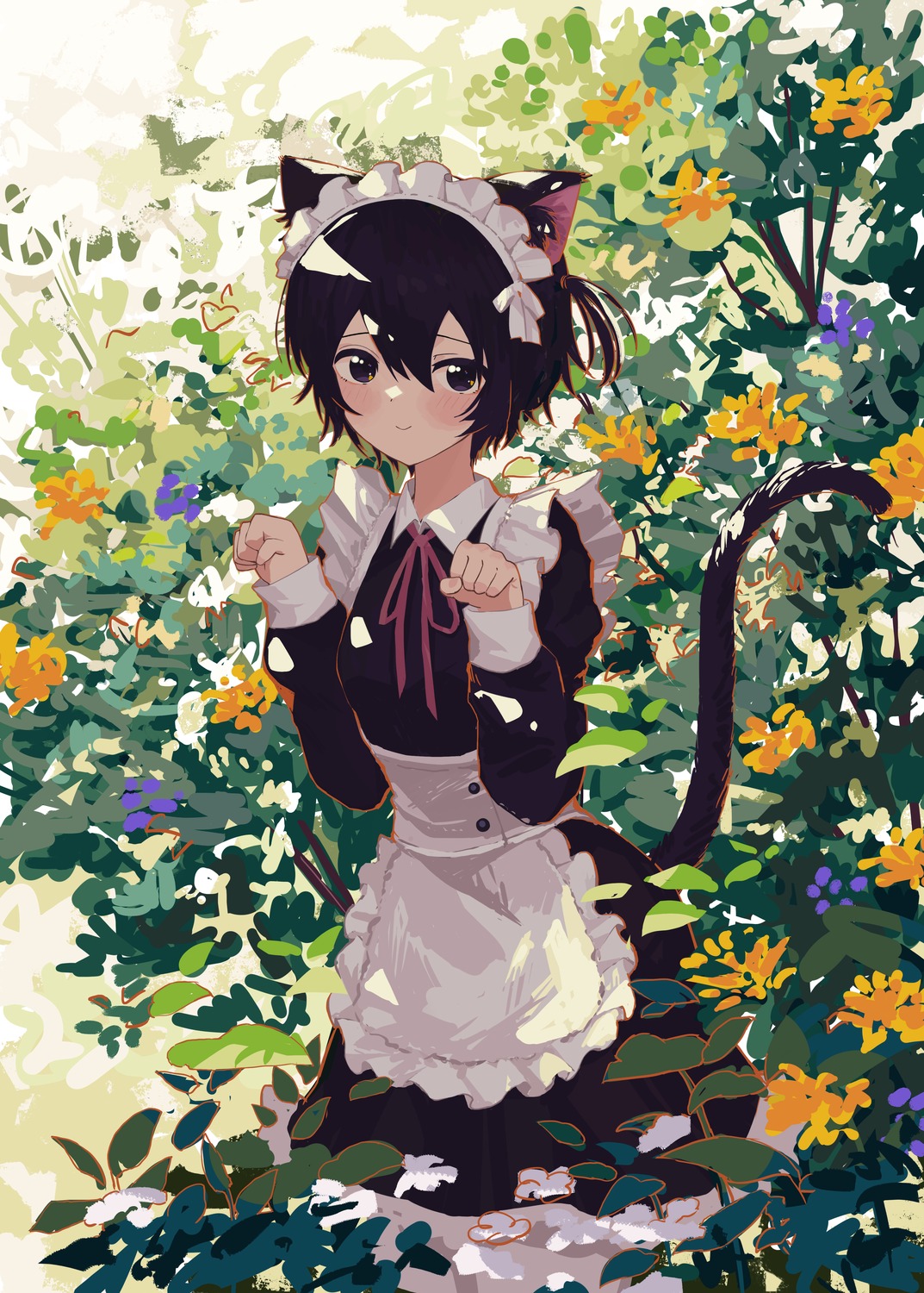 animal_ears kgt_(pixiv12957613) maid nekomimi tail