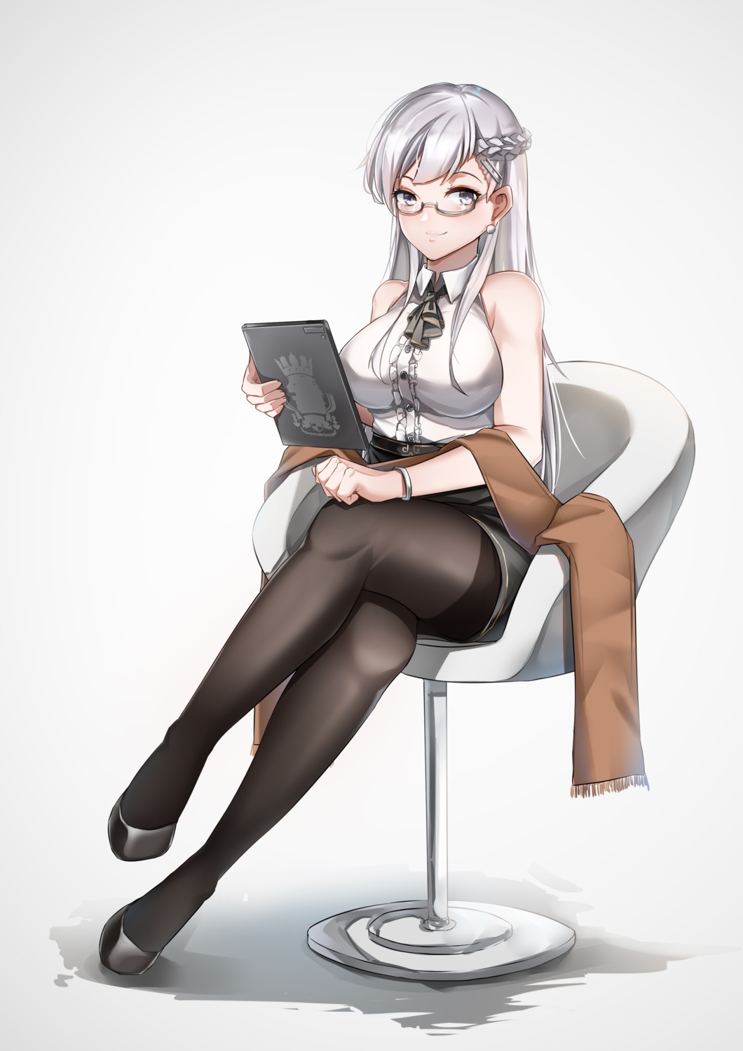 azur_lane belfast_(azur_lane) heels lubikaya1 megane pantyhose