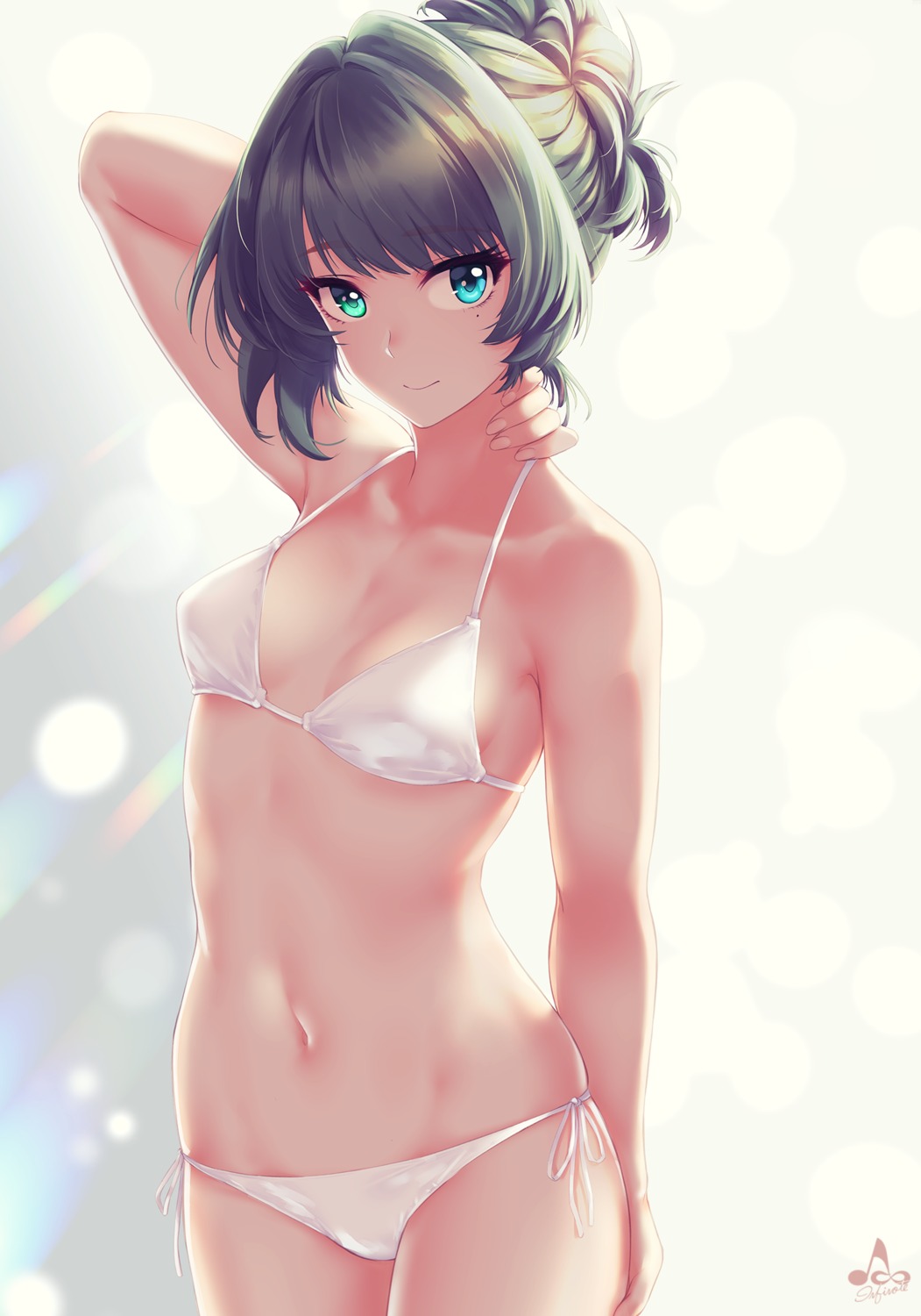 bikini cleavage heterochromia infinote swimsuits takagaki_kaede the_idolm@ster the_idolm@ster_cinderella_girls